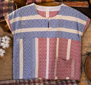 เสื้อผ้าทอลายผสมพื้นเมืองแฮนด์เมด