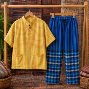 เซ็ตเสื้อกางเกง ผ้าทอพื้นเมือง otop